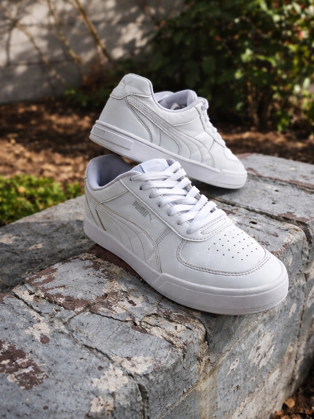 Puma Men’s Classic White Leather Sneakers